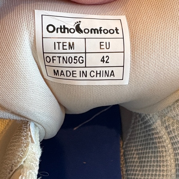 Orthocomfoot Orthopedic Diabetic Wide Walking Shoe Arch Support Velcro Womens 42